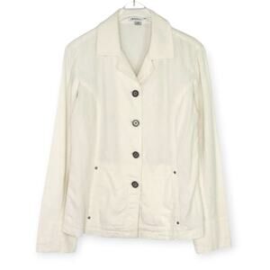 Vintage 90s Pendleton Ivory White Linen‎ Jacket